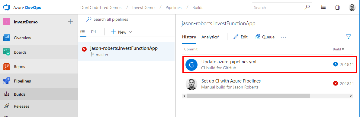 Azure Pipeline Build Running