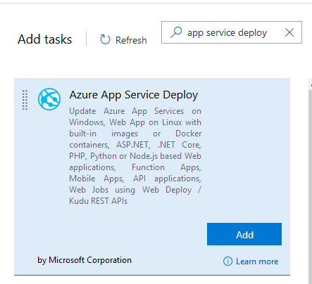 Deploying a Function App using the Azure App Service Deploy task