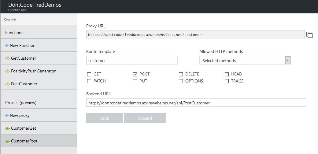 Azure Function Proxy