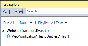 Visual Studio Test Explorer