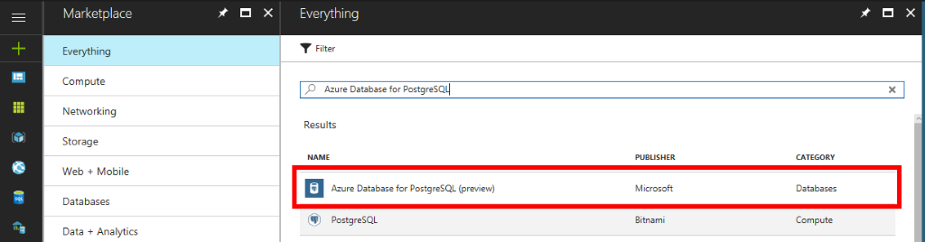 Creating a PostgreSQL Azure Server